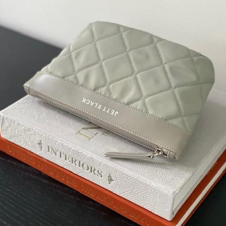 The Bondi Silver Quilted Clutch Pouch