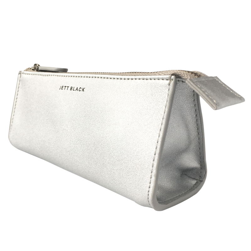 Jett Metallic Leather Pencil Case