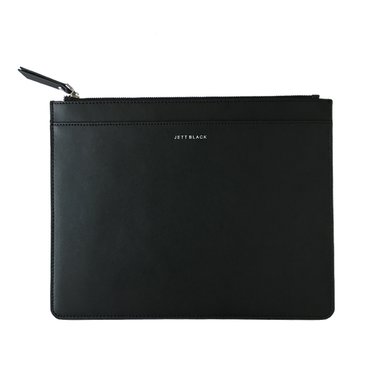 Jett Black Leather Pouch