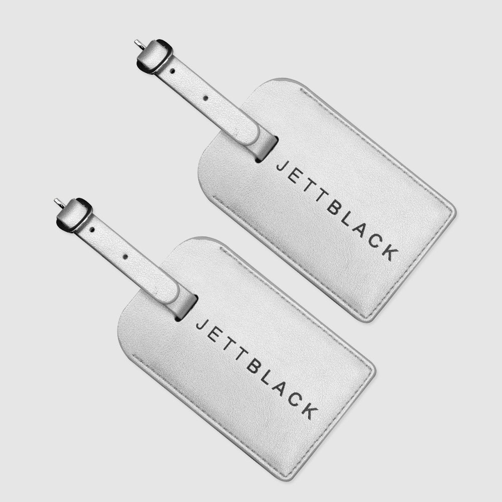 Jett Silver Luggage Tags - 2 Pack