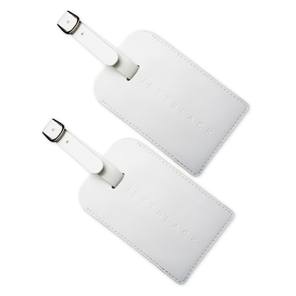 Jett White Luggage Tags