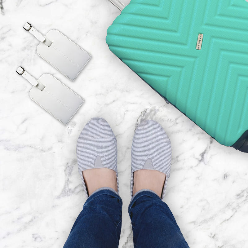 Jett White Luggage Tags