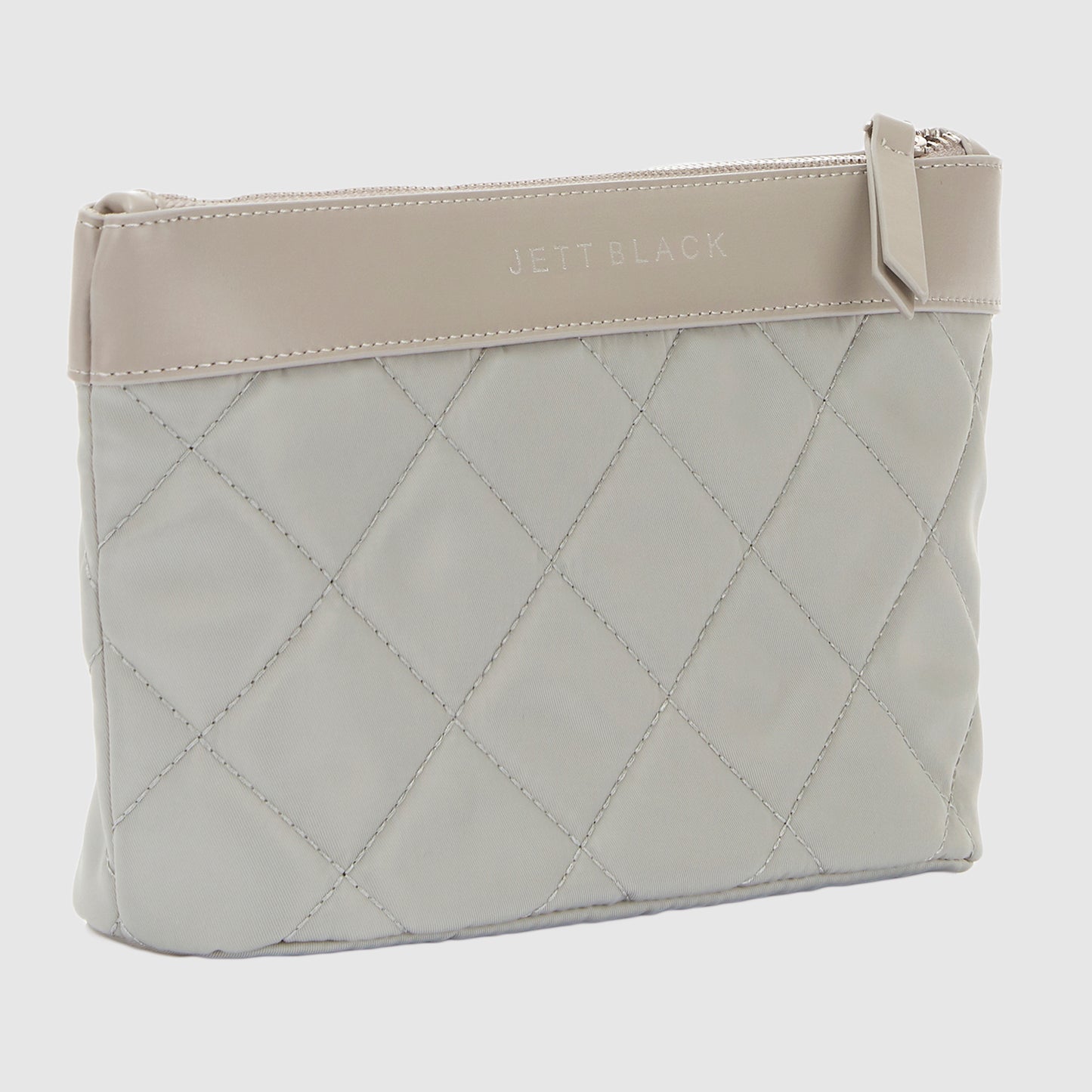 The Bondi Silver Quilted Clutch Pouch