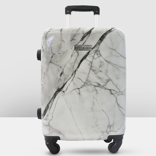 White Marble Series Carry On Small Suitcase