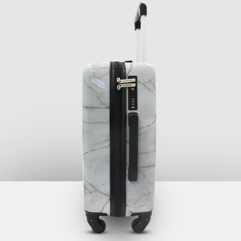 White Marble Series Carry On Small Suitcase