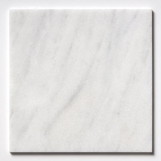 NEW White Honed Natural Marble Tile