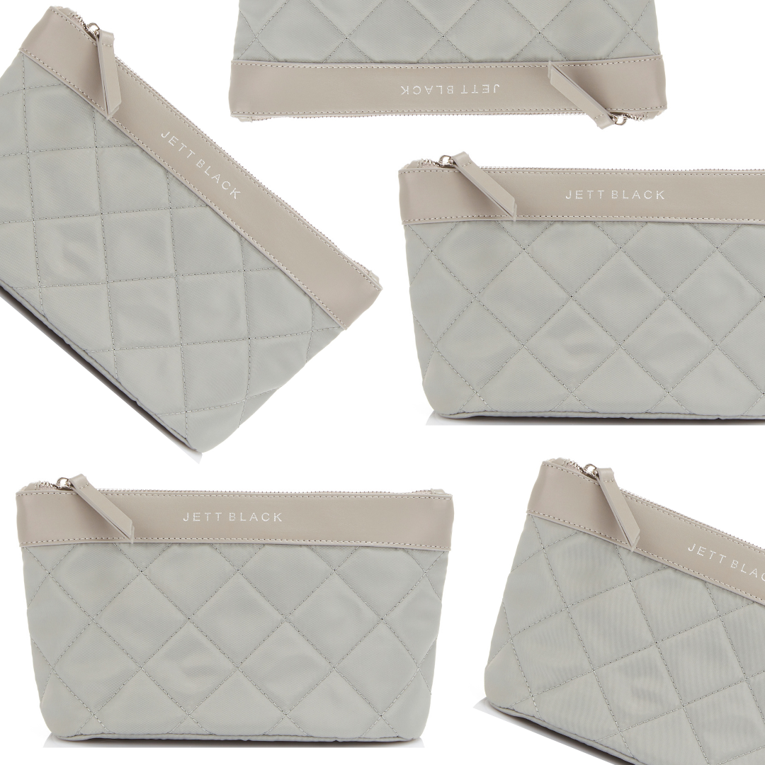 The Bondi Silver Quilted Clutch Pouch