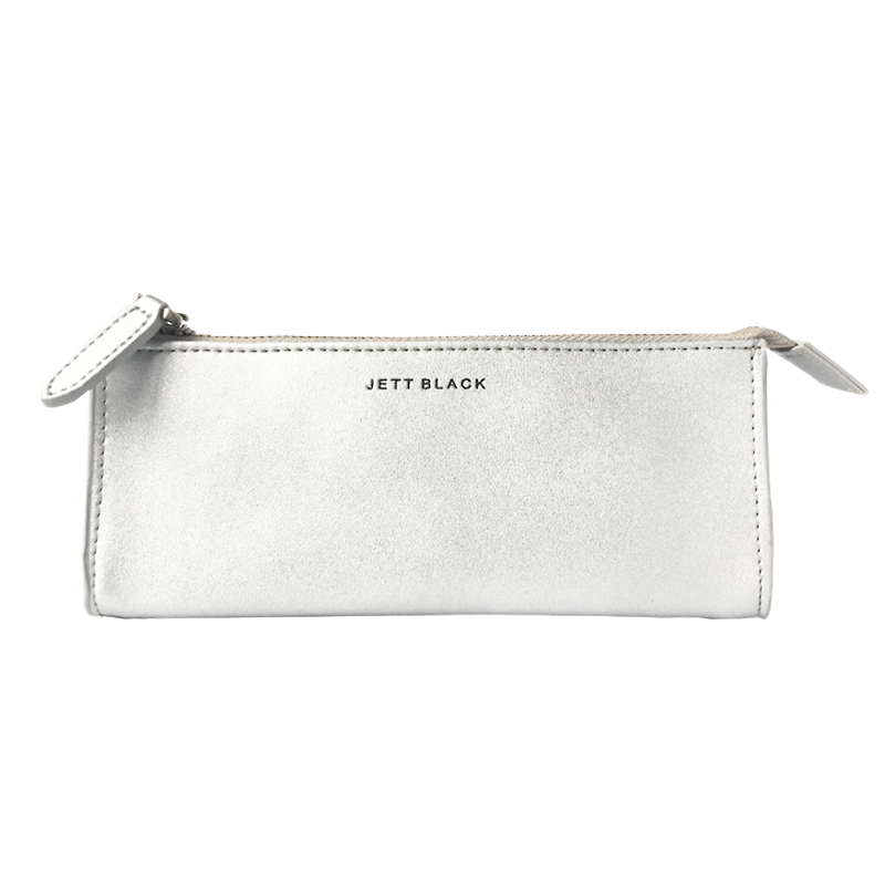 Jett Metallic Leather Pencil Case