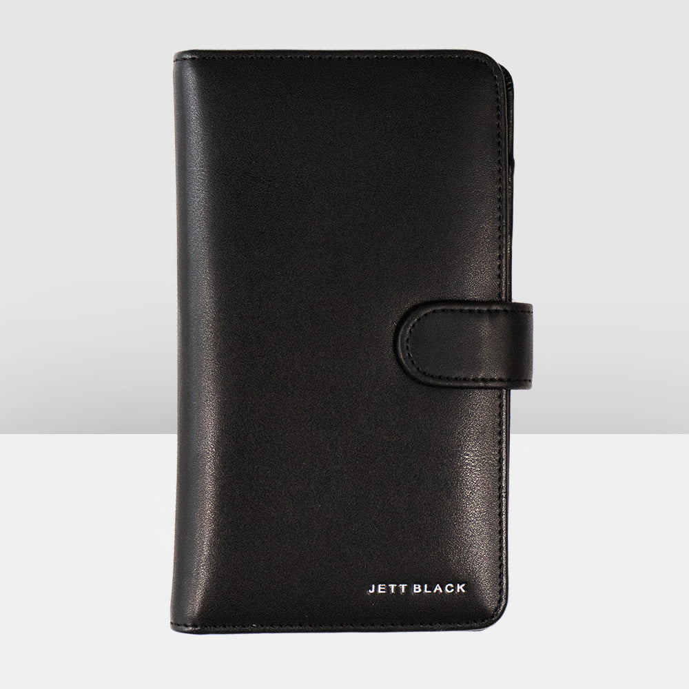 Jett Black Compact Travel Wallet