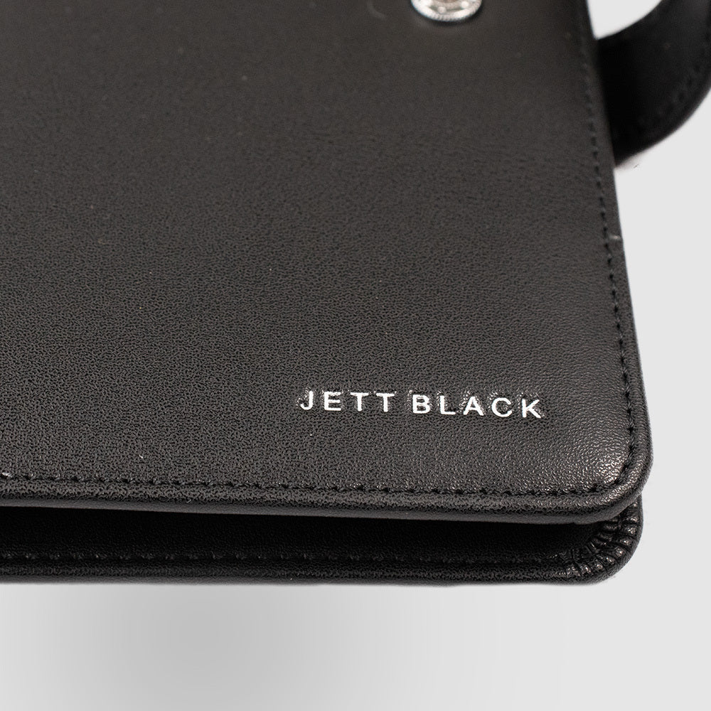 Jett Black Compact Travel Wallet