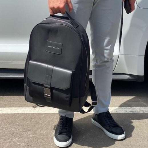 Jett Black - Cupertino Backpack with Laptop Compartment – J E T T B L A C K
