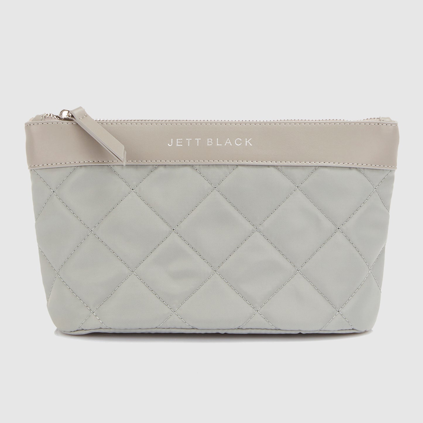 The Bondi Silver Quilted Clutch Pouch