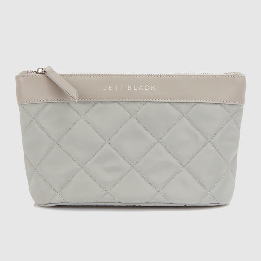 The Bondi Silver Quilted Clutch Pouch