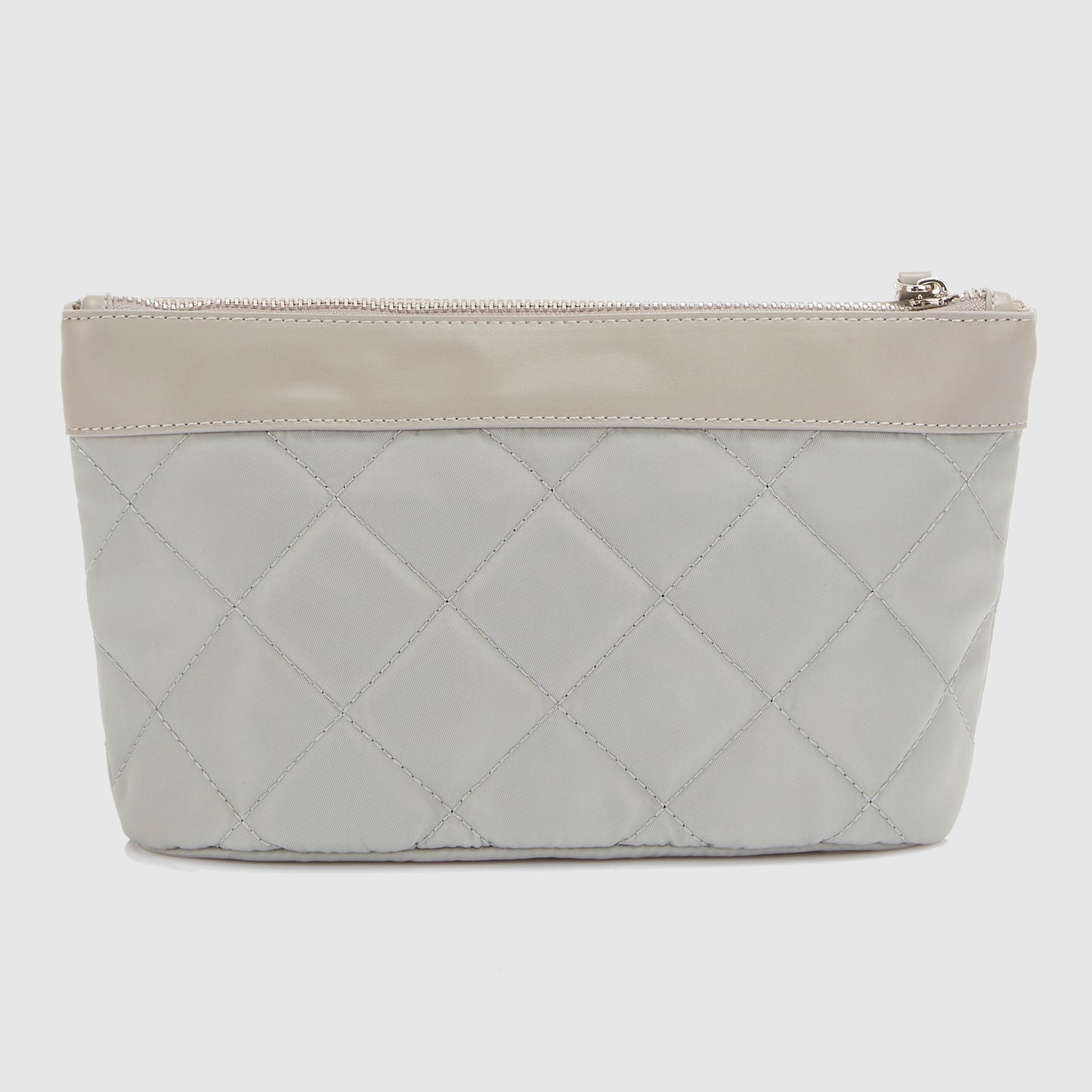 The Bondi Silver Quilted Clutch Pouch