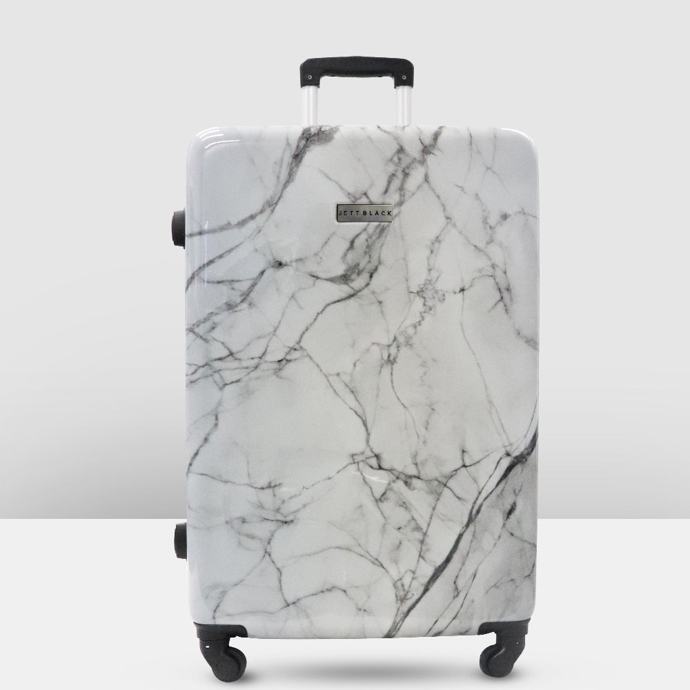 White Marble Series 24" Medium Suitcase