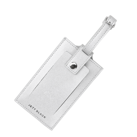 Jett Metallic Leather Luggage Tag