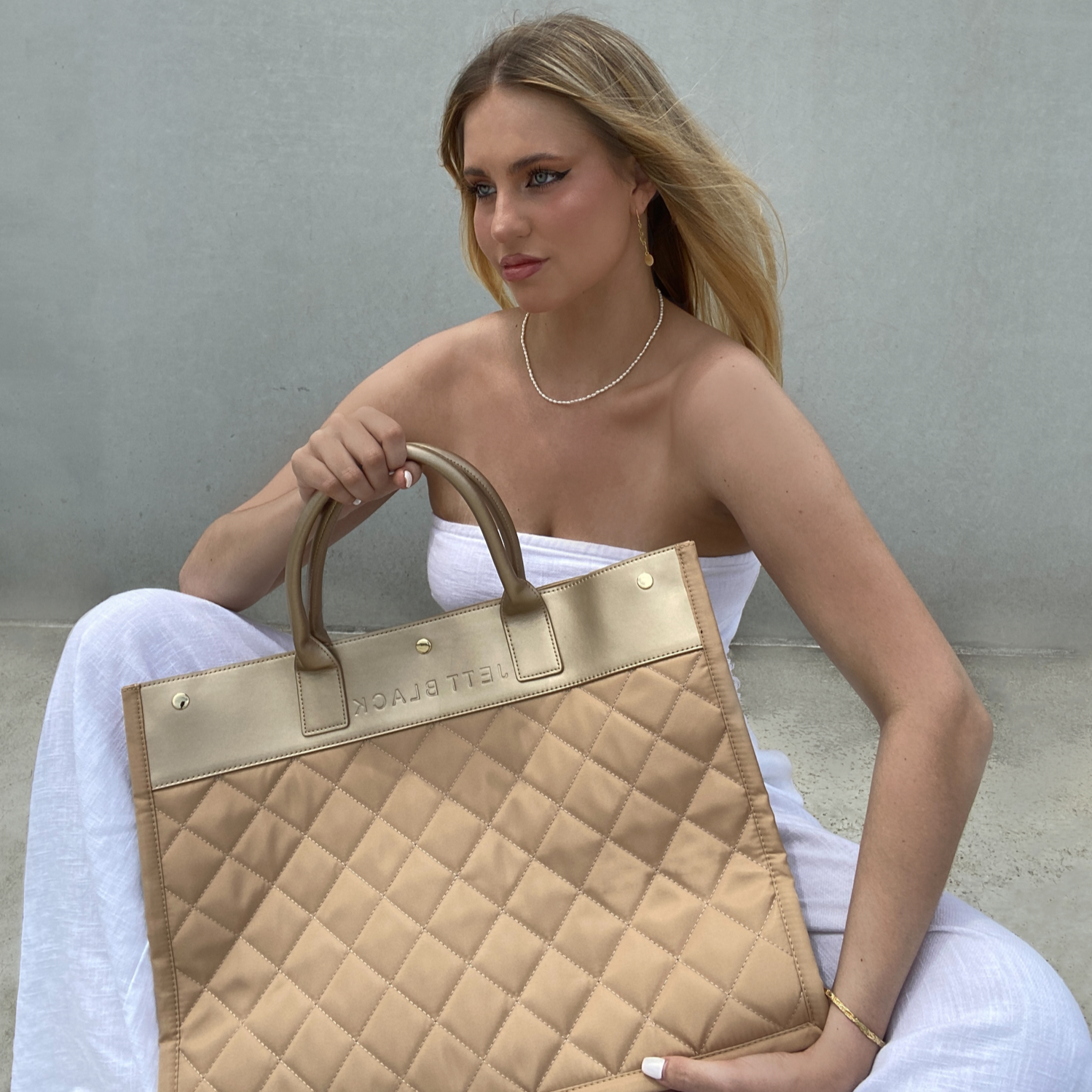 The Brooklyn Gold Large Tote Bag