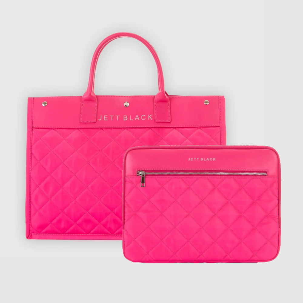 The Brooklyn Pink Large Tote with Tokyo Laptop Sleeve